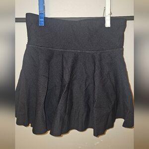 Black Ribbed Skort